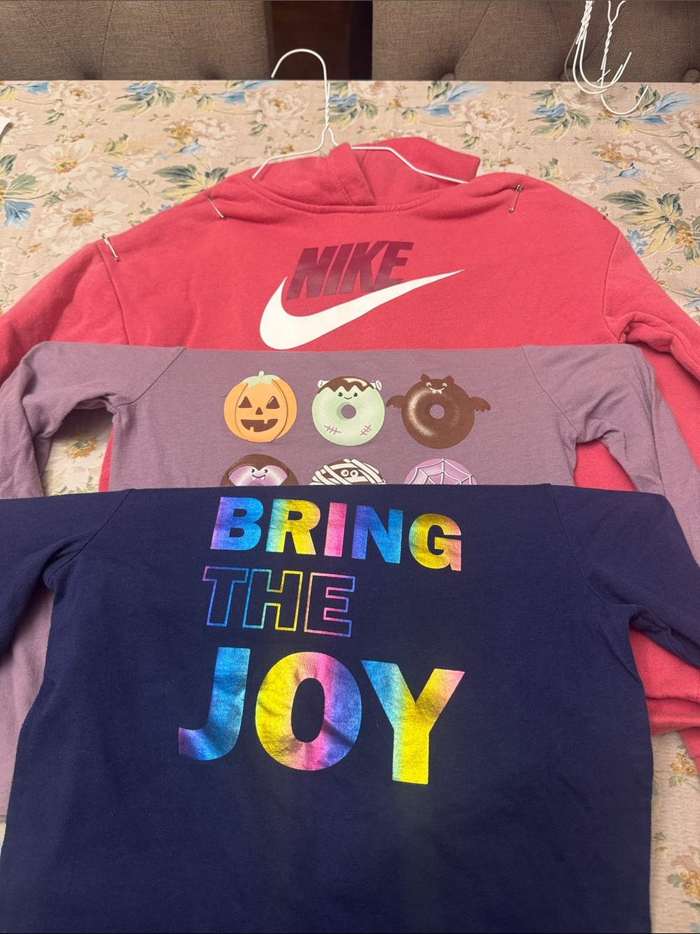 Nike Red Kids Hoodie with White Swoosh Back Logo